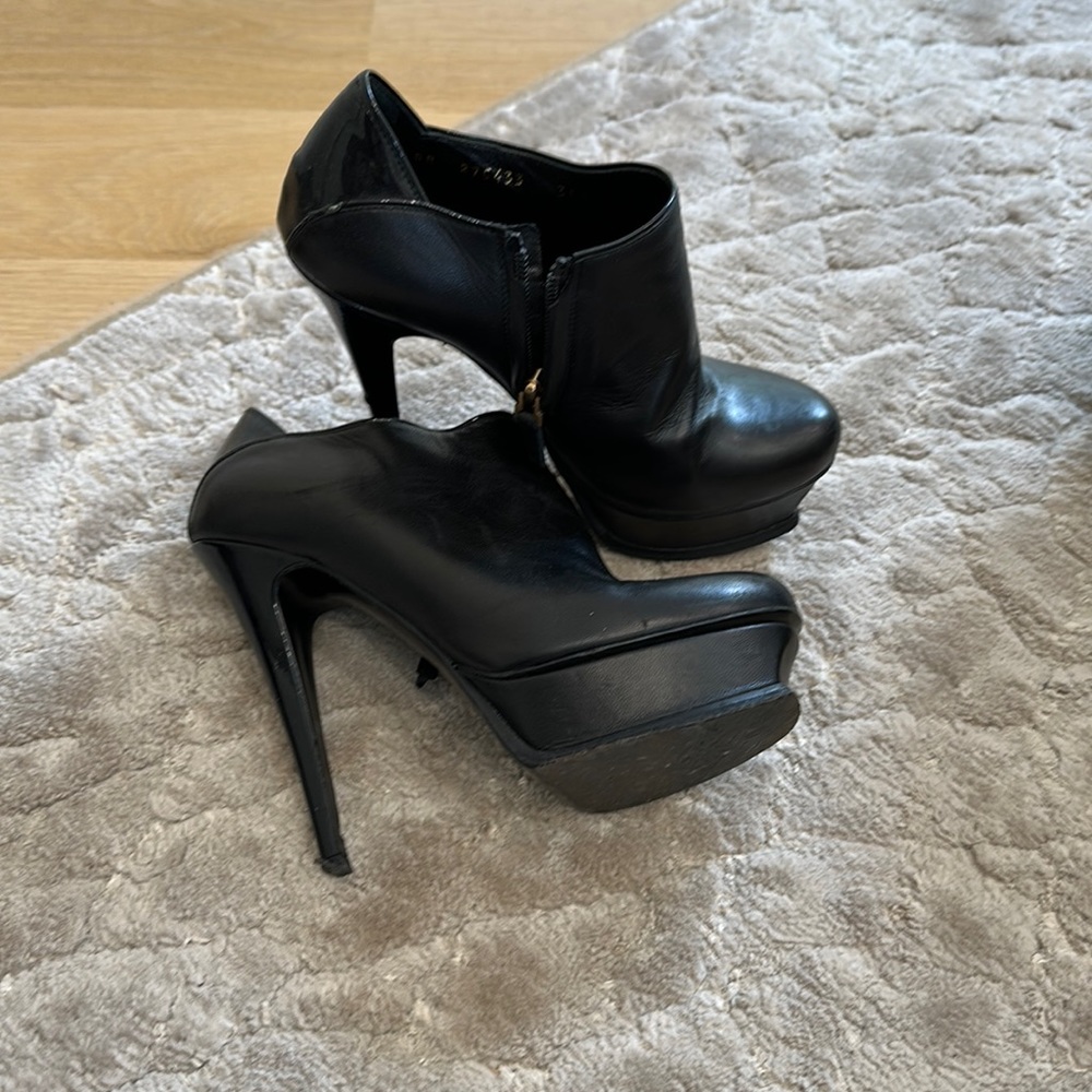 YSL platform booties